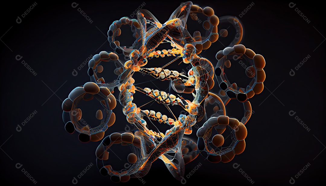 Fundo de hélice de DNA realista
