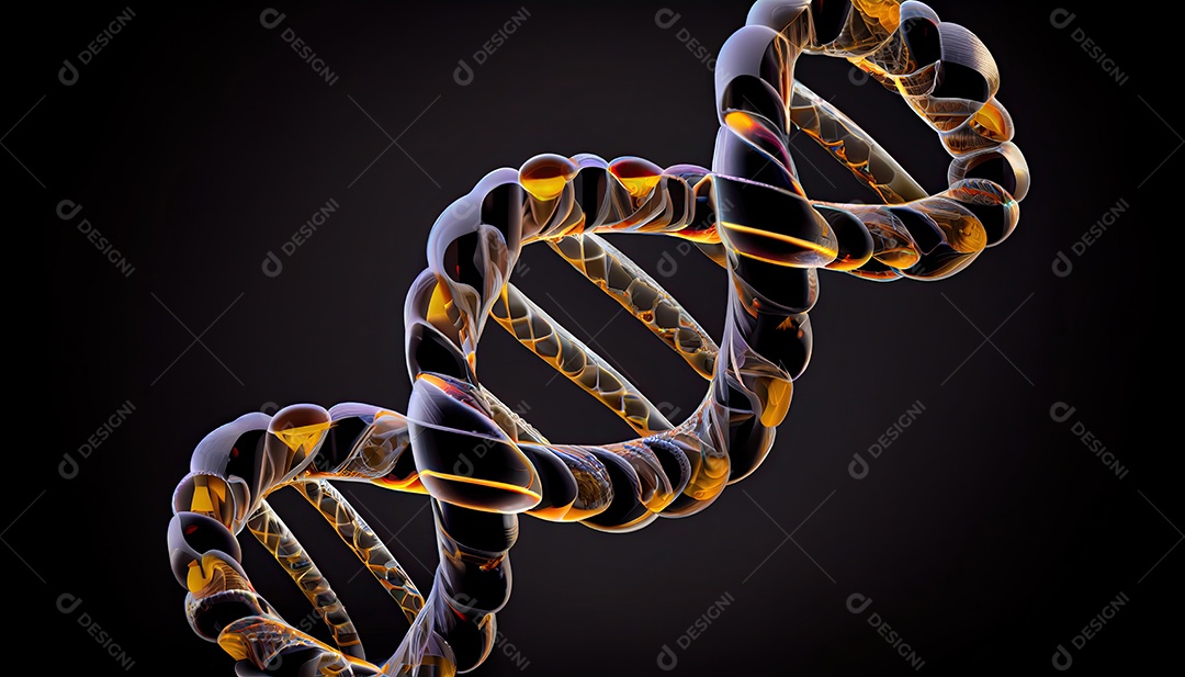 Fundo de hélice de DNA realista