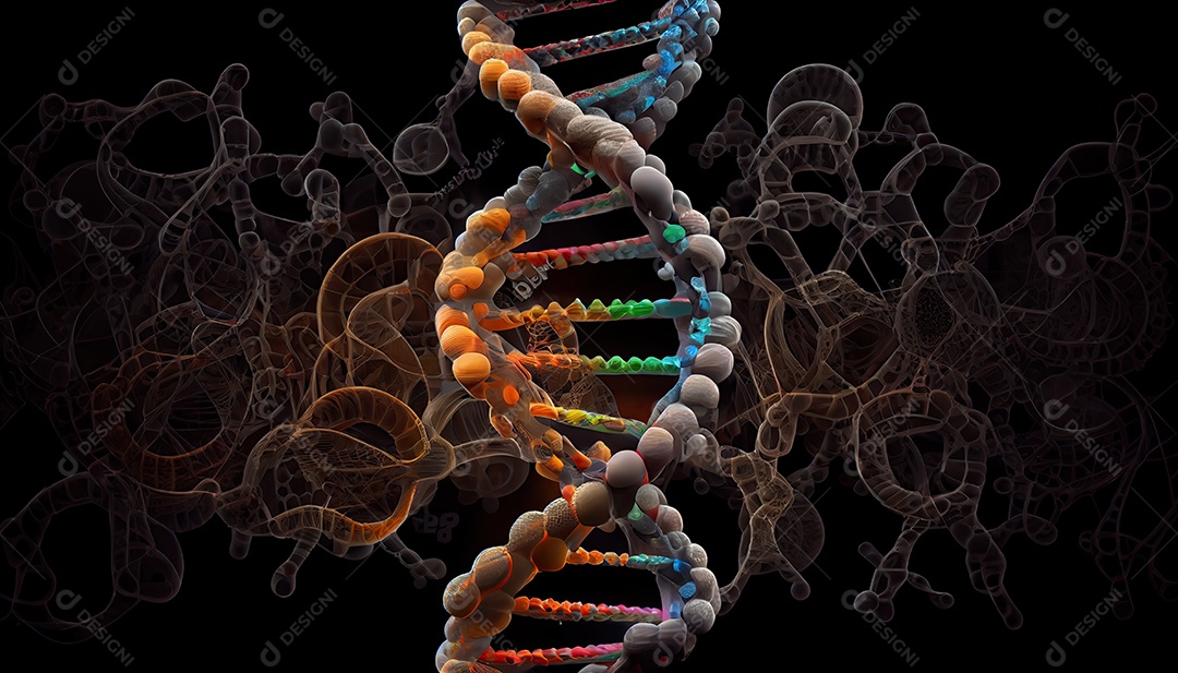 Fundo de hélice de DNA realista