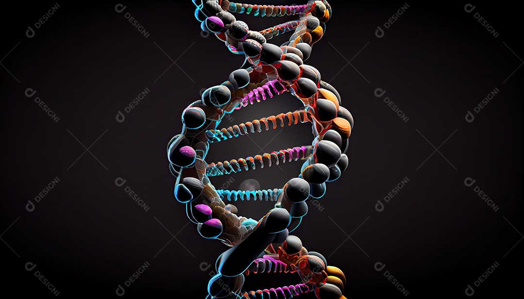 Fundo de hélice de DNA realista