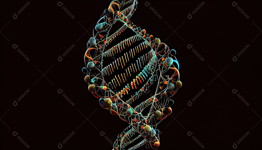 Fundo de hélice de DNA realista