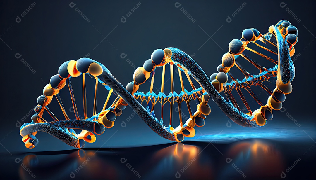 Fundo de hélice de DNA realista