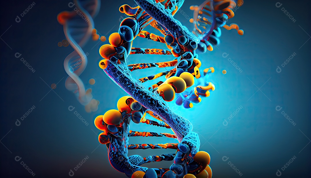 Fundo de hélice de DNA realista