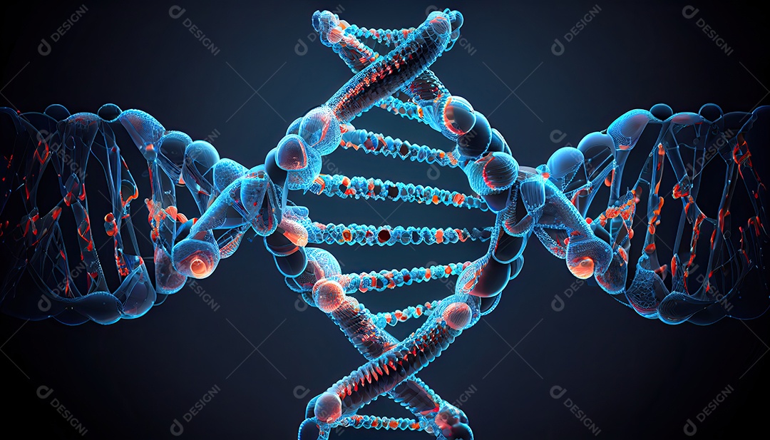 Fundo de hélice de DNA realista