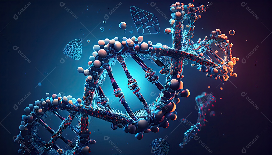 Fundo de hélice de DNA realista