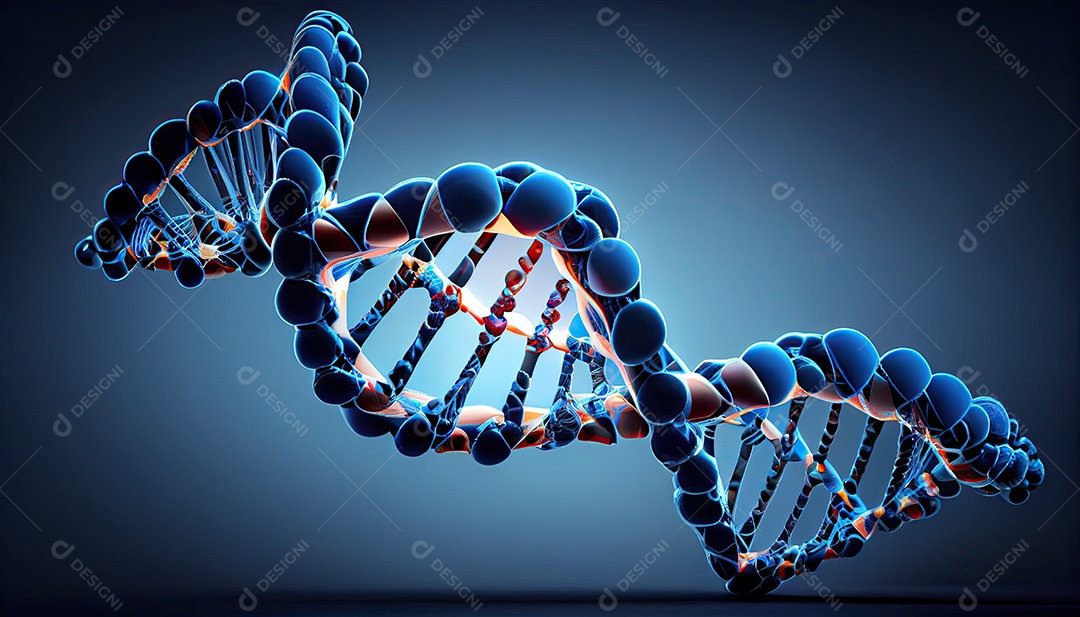 Fundo de hélice de DNA realista