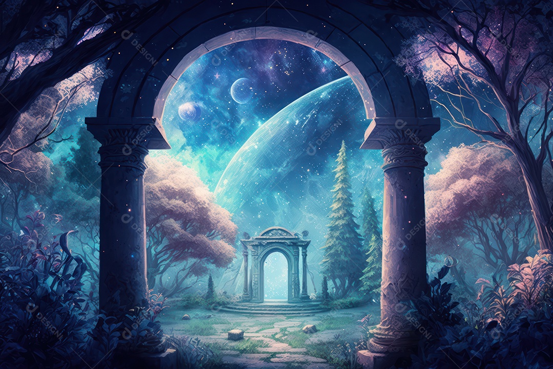 Símbolos do zodíaco e pano de fundo do templo sagrado, astrologia, alquimia, magia, feitiçaria e estrutura enigmática de cristais