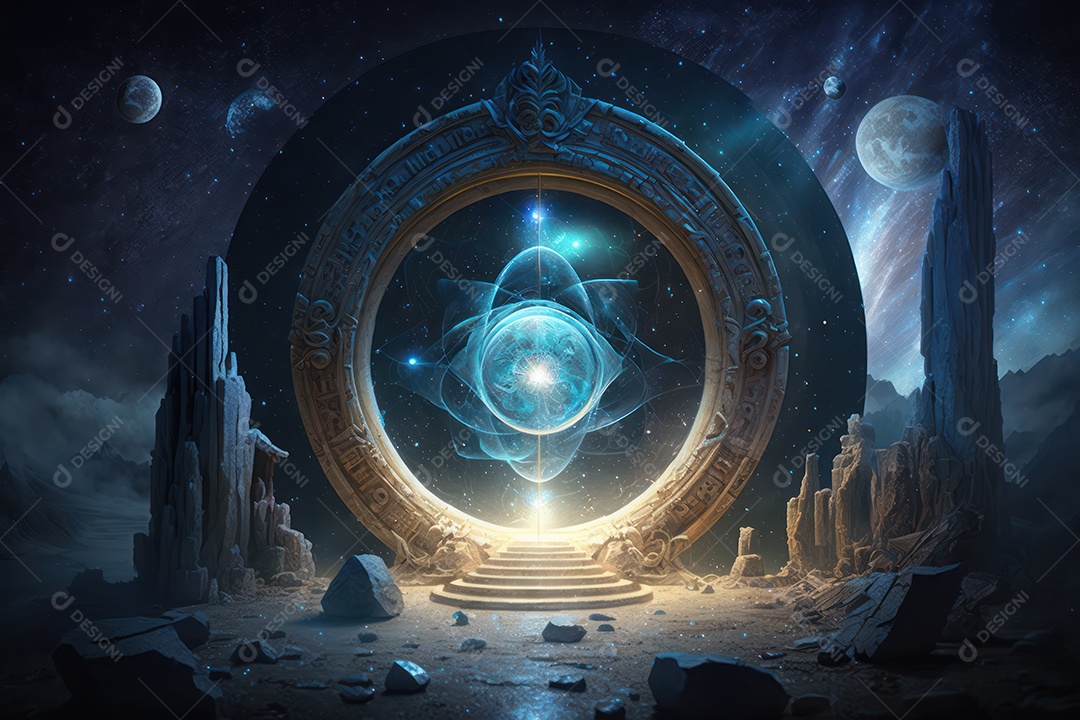 Símbolos do zodíaco e pano de fundo do templo sagrado, astrologia, alquimia, magia, feitiçaria e estrutura enigmática de cristais