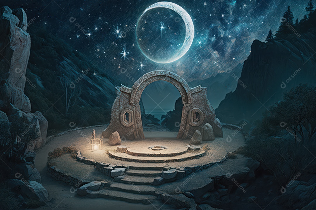 Símbolos do zodíaco e pano de fundo do templo sagrado, astrologia, alquimia, magia, feitiçaria e estrutura enigmática de cristais