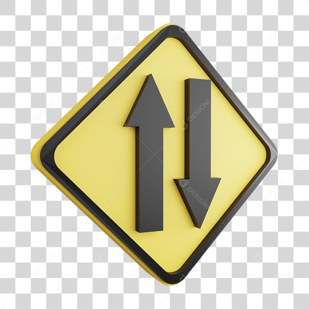 Placa de Aviso PNG Transparente