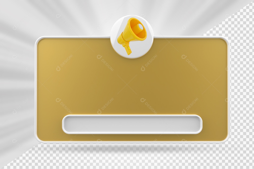 Caixa De Mensagem e Notificação Elemento 3D PSD