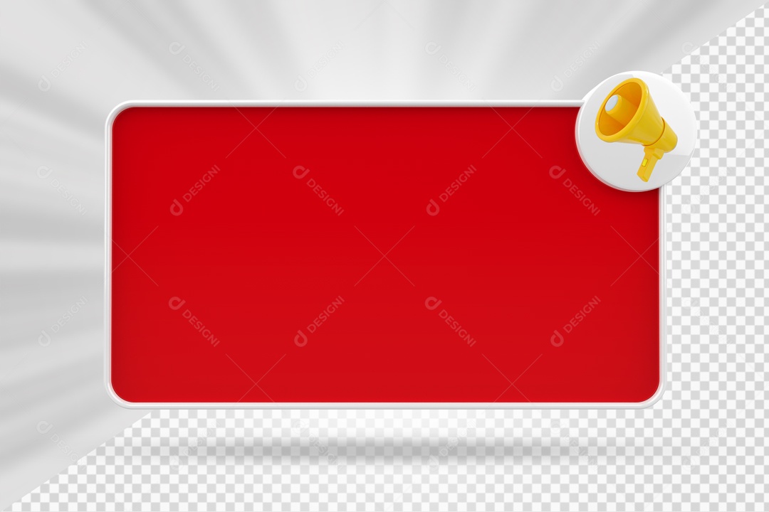 Caixa De Mensagem e Notificação Elemento 3D PSD