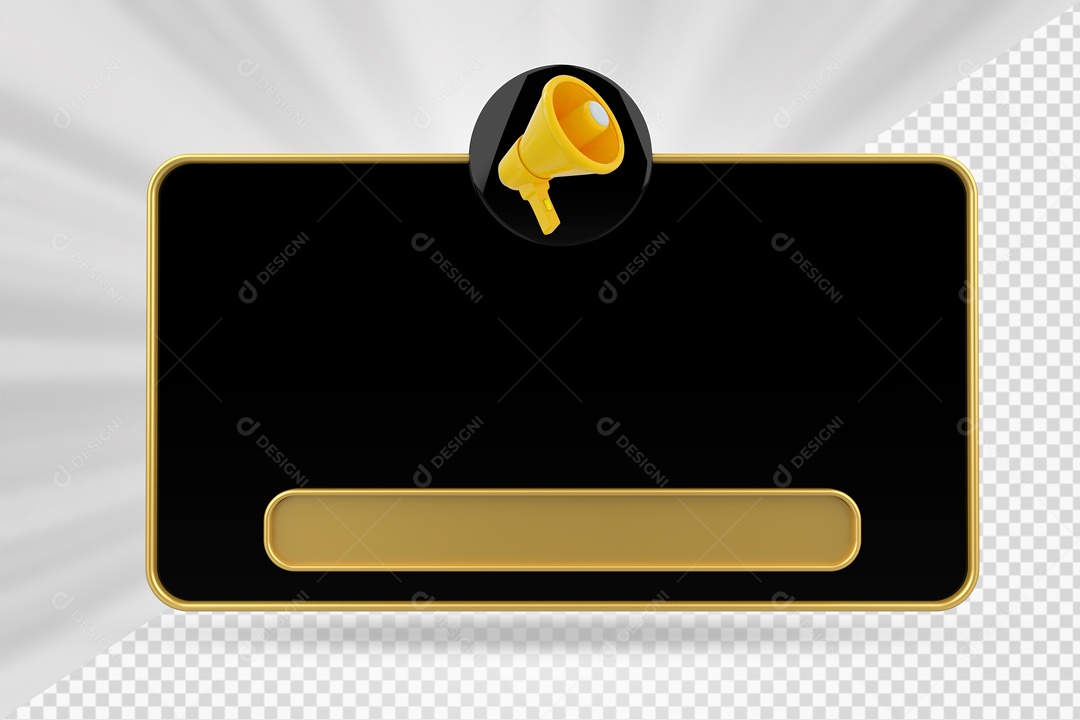 Caixa De Mensagem e Notificação Elemento 3D PSD