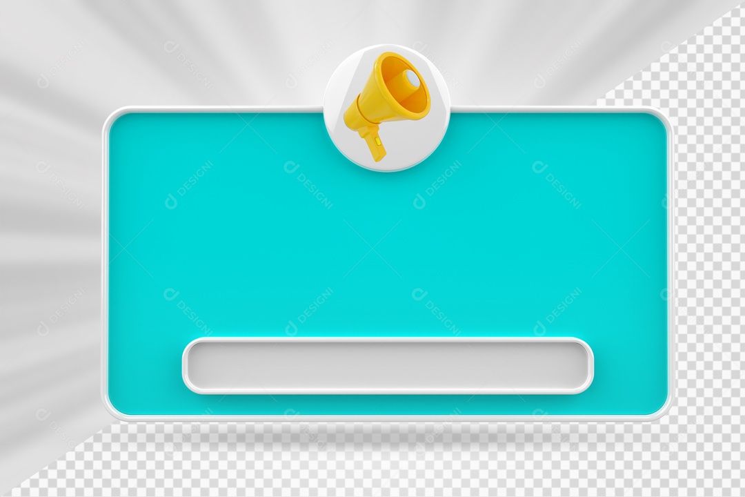 Caixa De Mensagem e Notificação Elemento 3D PSD
