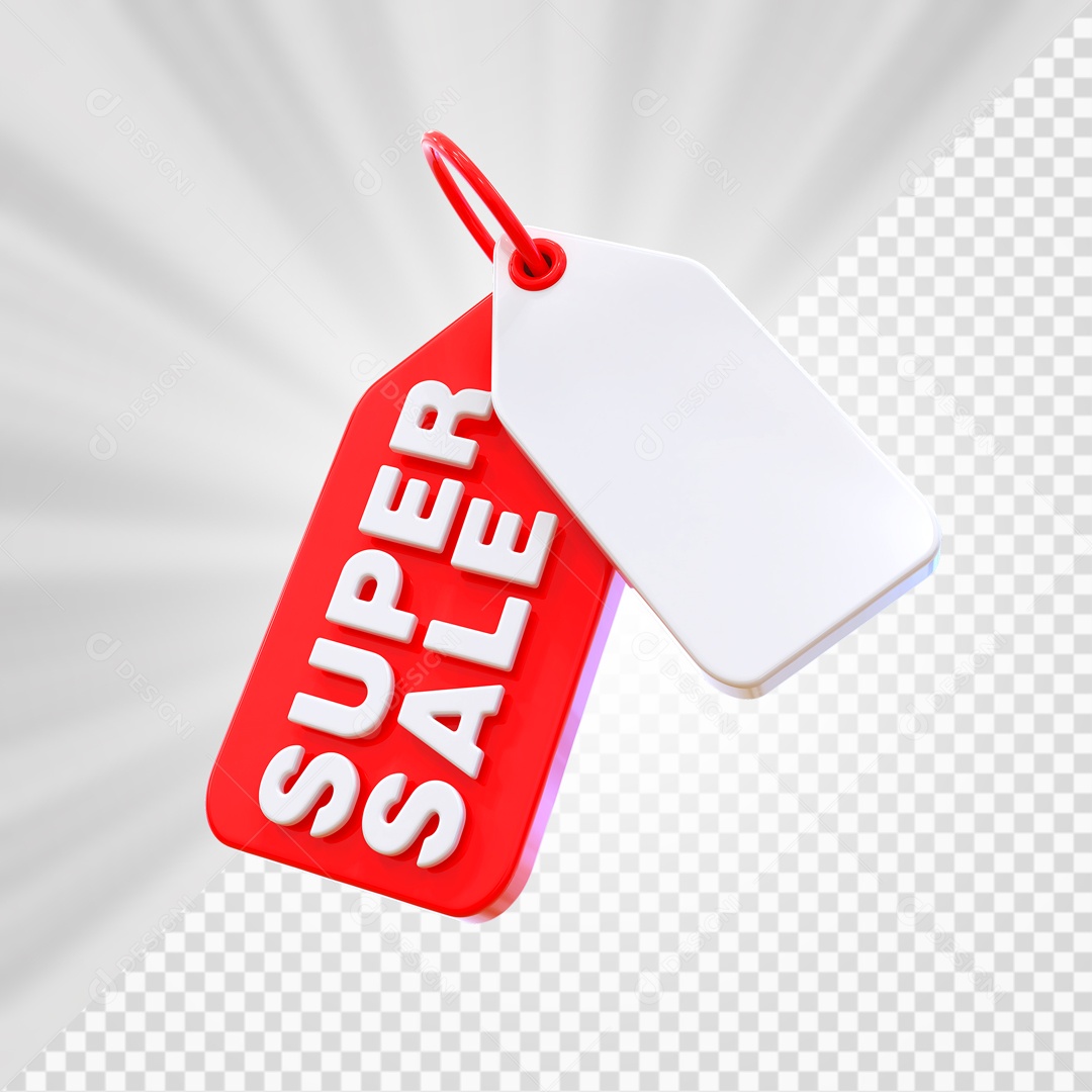 Etiqueta De Super Venda Elemento 3D PSD