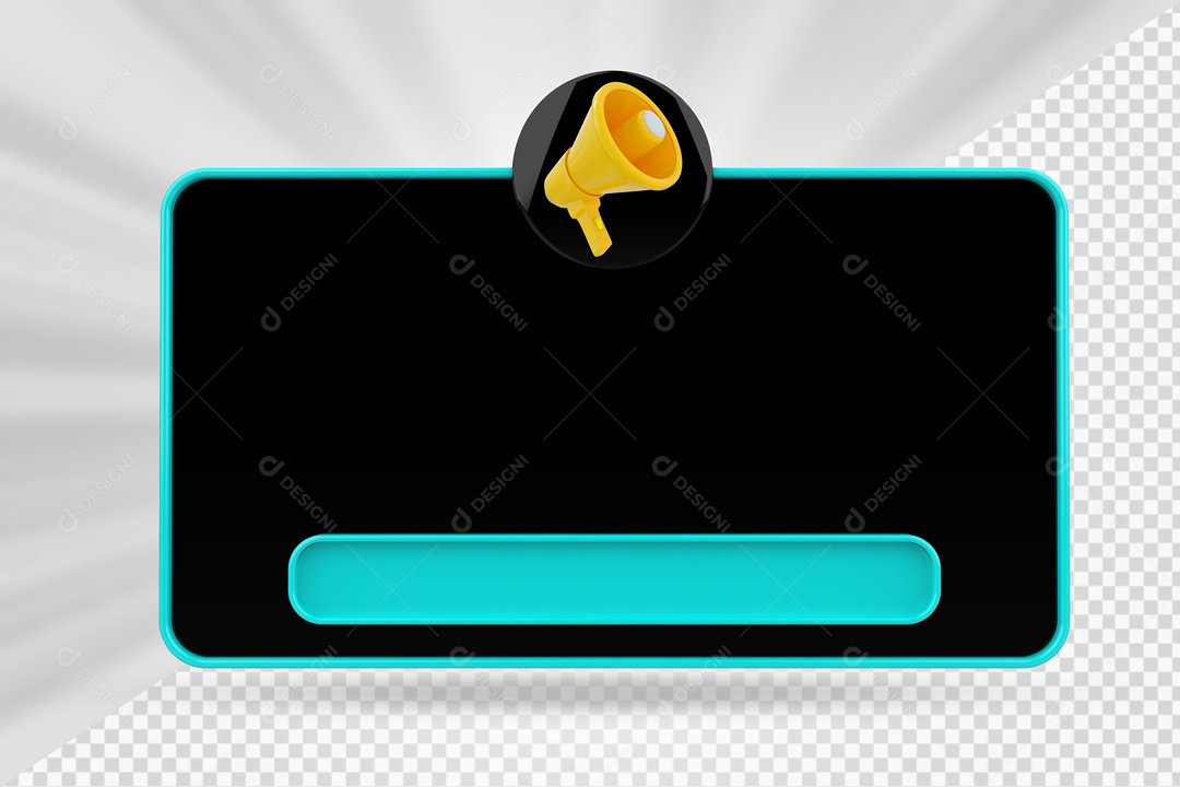 Caixa De Mensagem e Notificação Elemento 3D PSD