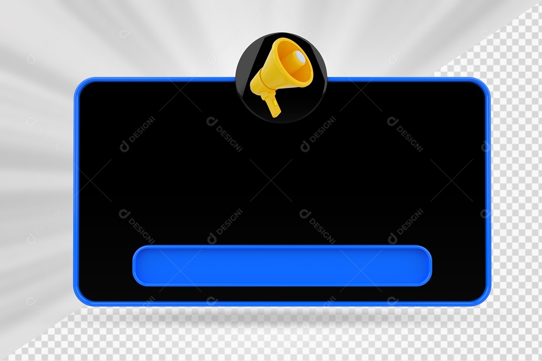 Caixa De Mensagem e Notificação Elemento 3D PSD