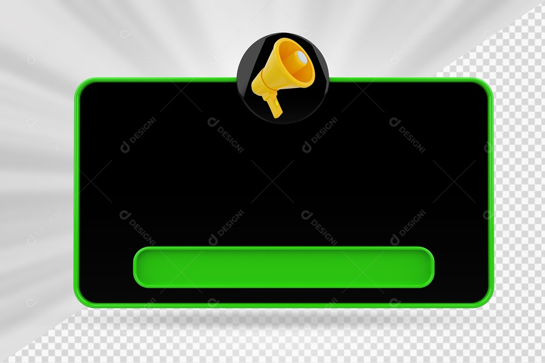 Caixa De Mensagem e Notificação Elemento 3D PSD