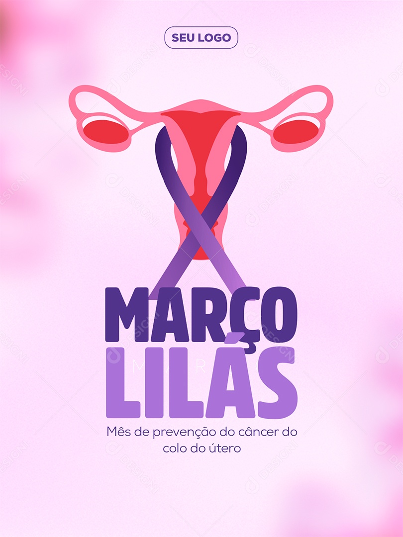 Março Lilás Mês da Conscientização Social Media PSD Editável