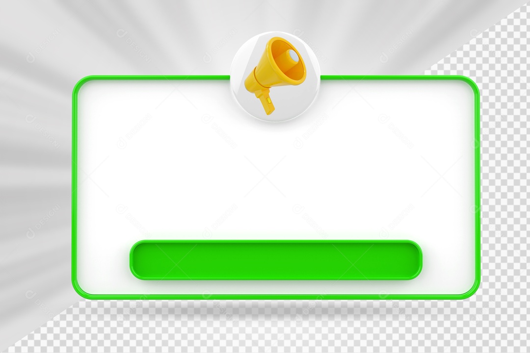 Caixa De Mensagem e Notificação Elemento 3D PSD