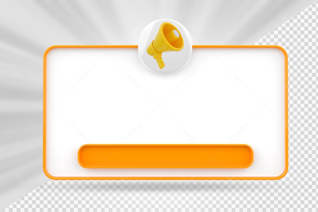 Caixa De Mensagem e Notificação Elemento 3D PSD