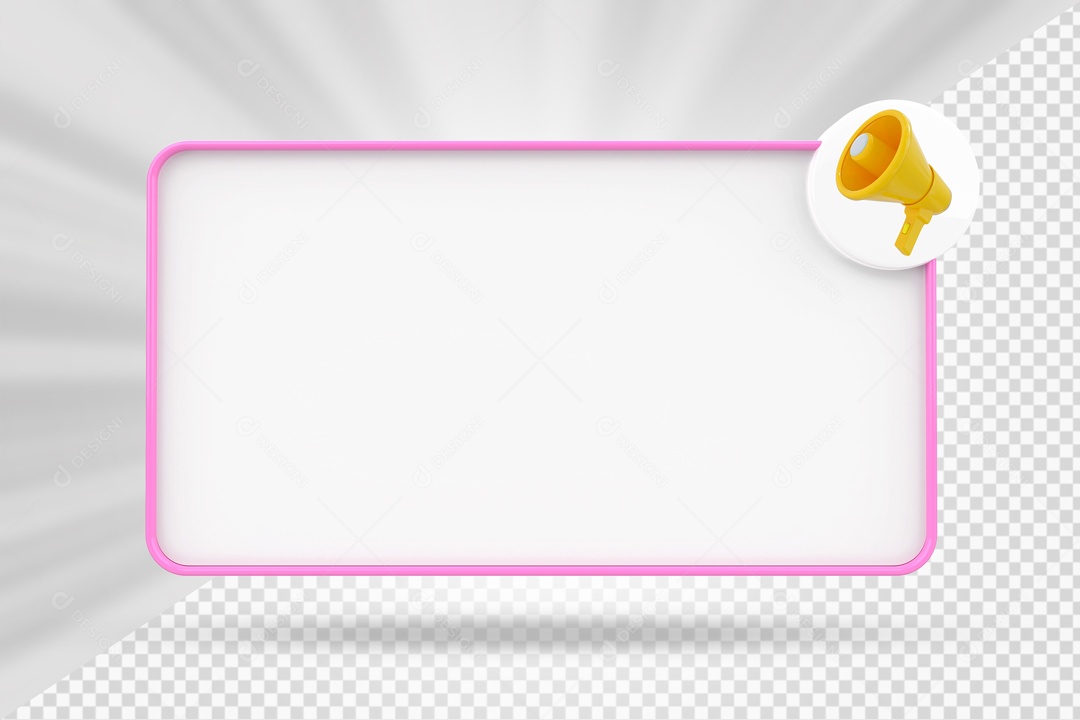 Caixa De Mensagem e Notificação Elemento 3D PSD