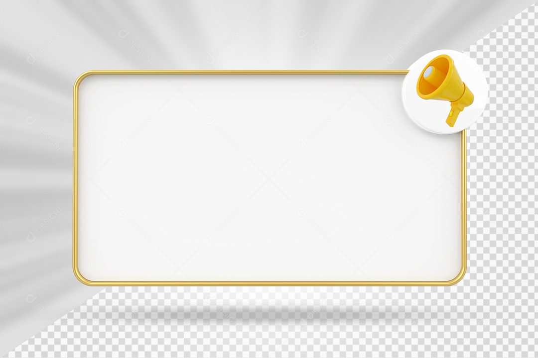 Caixa De Mensagem e Notificação Elemento 3D PSD