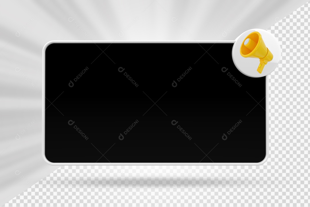Caixa De Mensagem e Notificação Elemento 3D PSD
