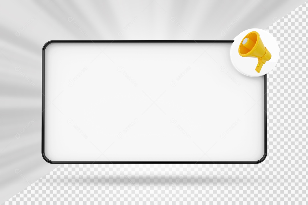 Caixa De Mensagem e Notificação Elemento 3D PSD