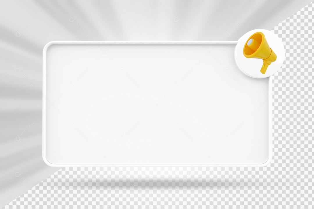 Caixa De Mensagem e Notificação Elemento 3D PSD