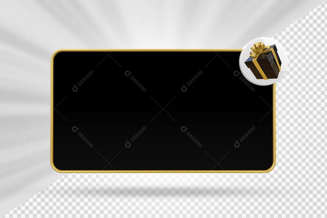 Quadro De Mensagem Elemento 3D PSD