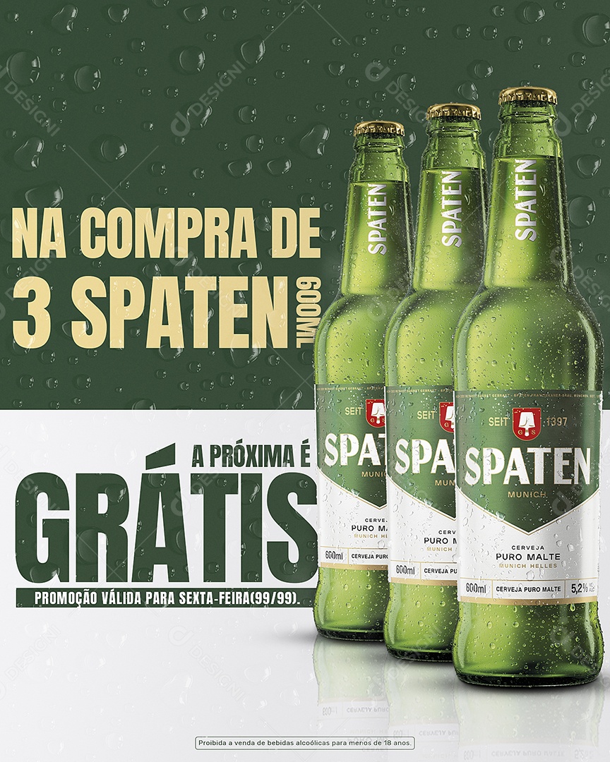 Distribuidora Promoção Spaten Social Media PSD Editável