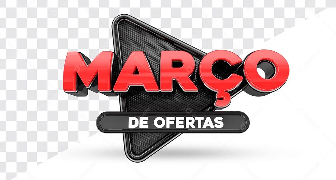 Selo 3D Março de Ofertas PSD