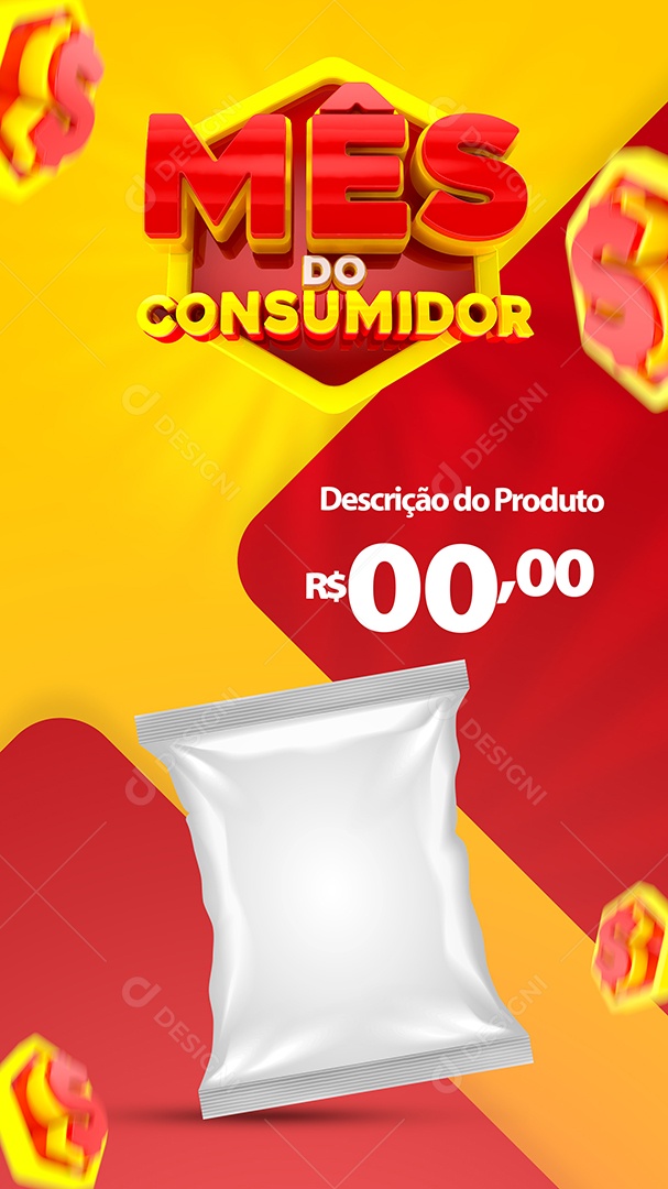 Social Media Supermercados Mês do Consumidor PSD Editável