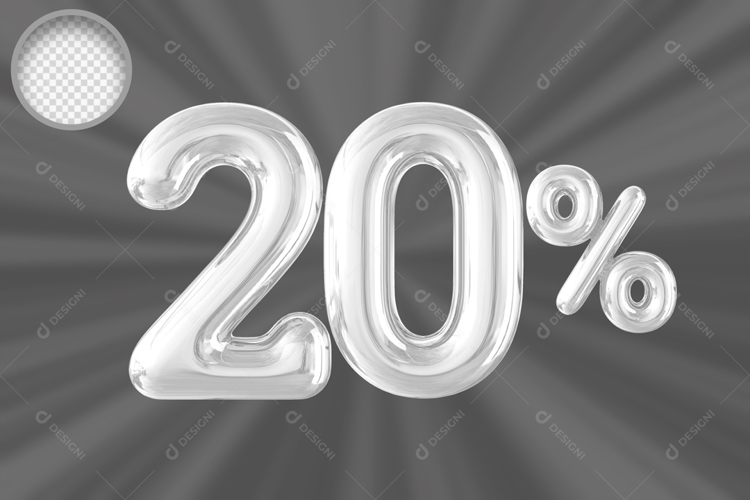 Balão de 20% Elemento 3D PSD