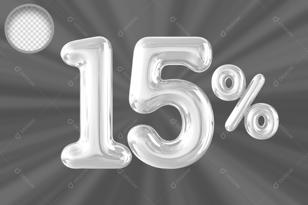 Balão de 15% Elemento 3D PSD