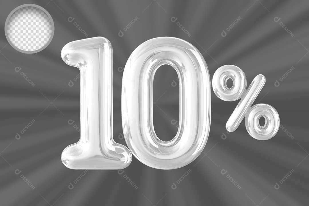 Balão de 10% Elemento 3D PSD