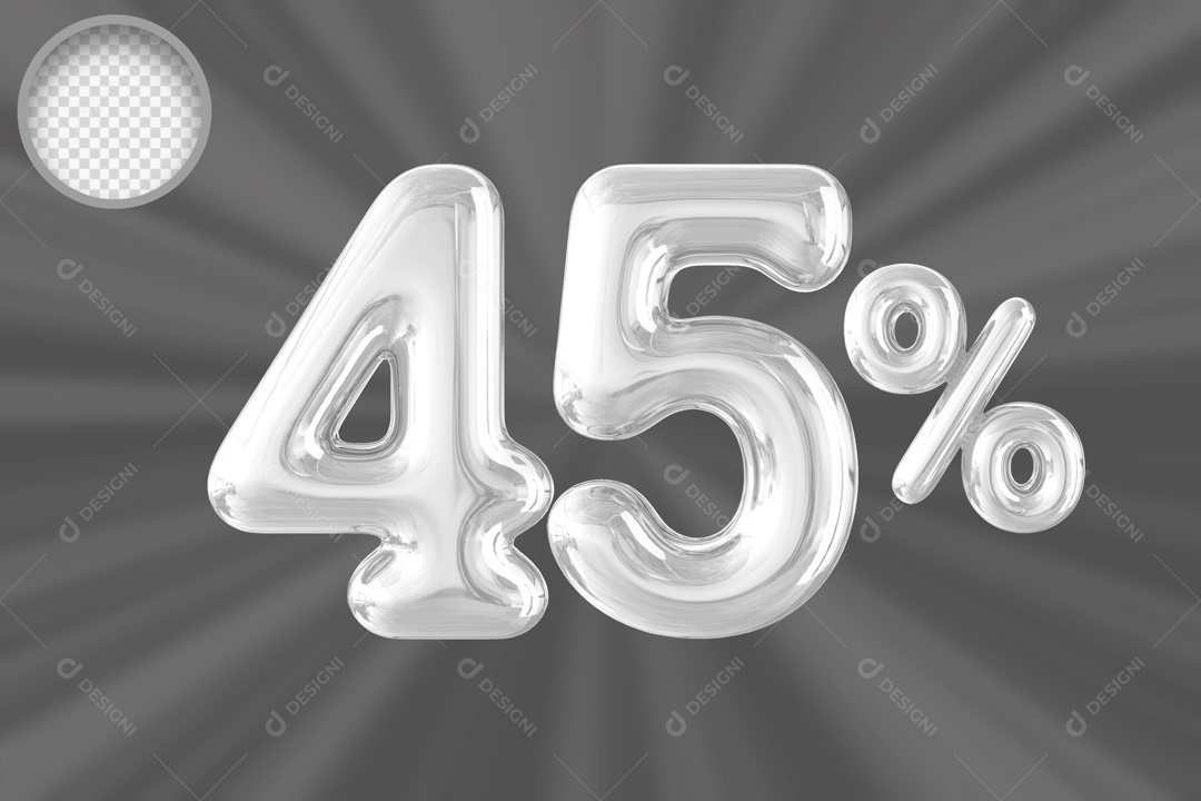 Balão de 45% Elemento 3D PSD