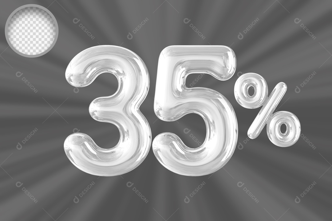 Balão de 35% Elemento 3D PSD
