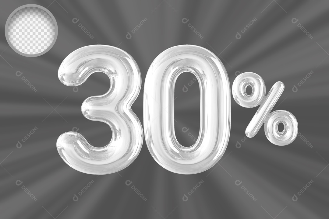 Balão de 30% Elemento 3D PSD