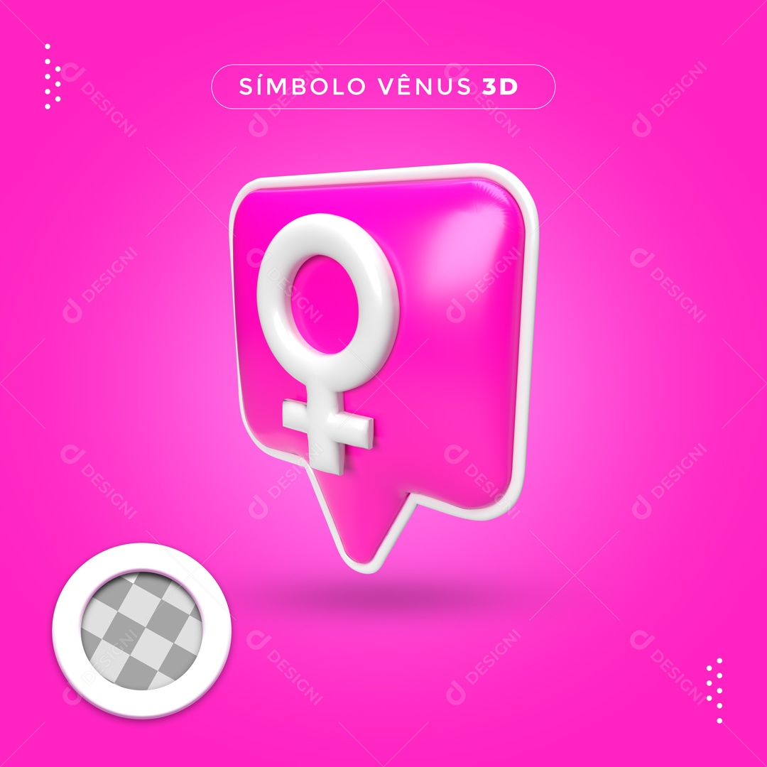 Símbolo Feminino Dia Internacional da Mulher PSD
