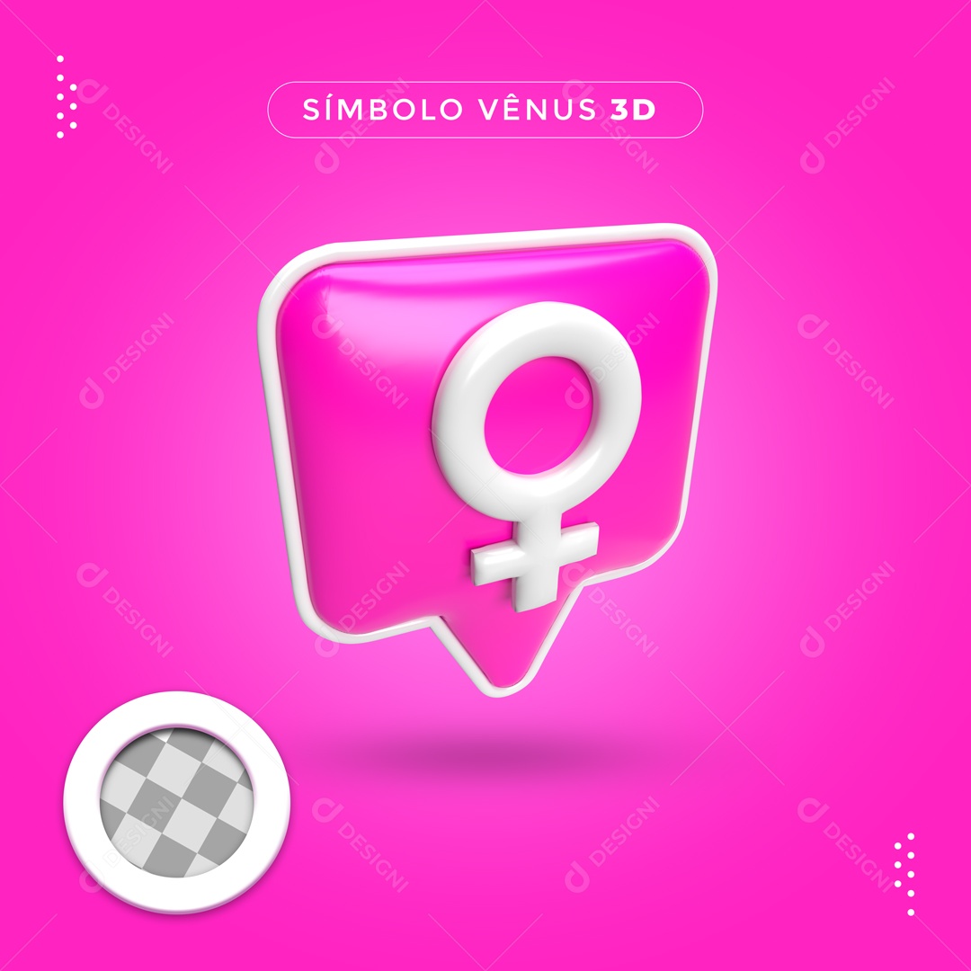 Símbolo Feminino Dia Internacional da Mulher PSD