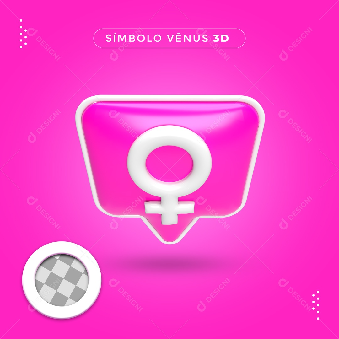 Símbolo Feminino Dia Internacional da Mulher PSD