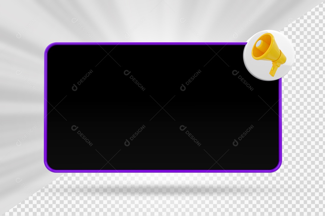 Caixa De Mensagem e Notificação Elemento 3D PSD