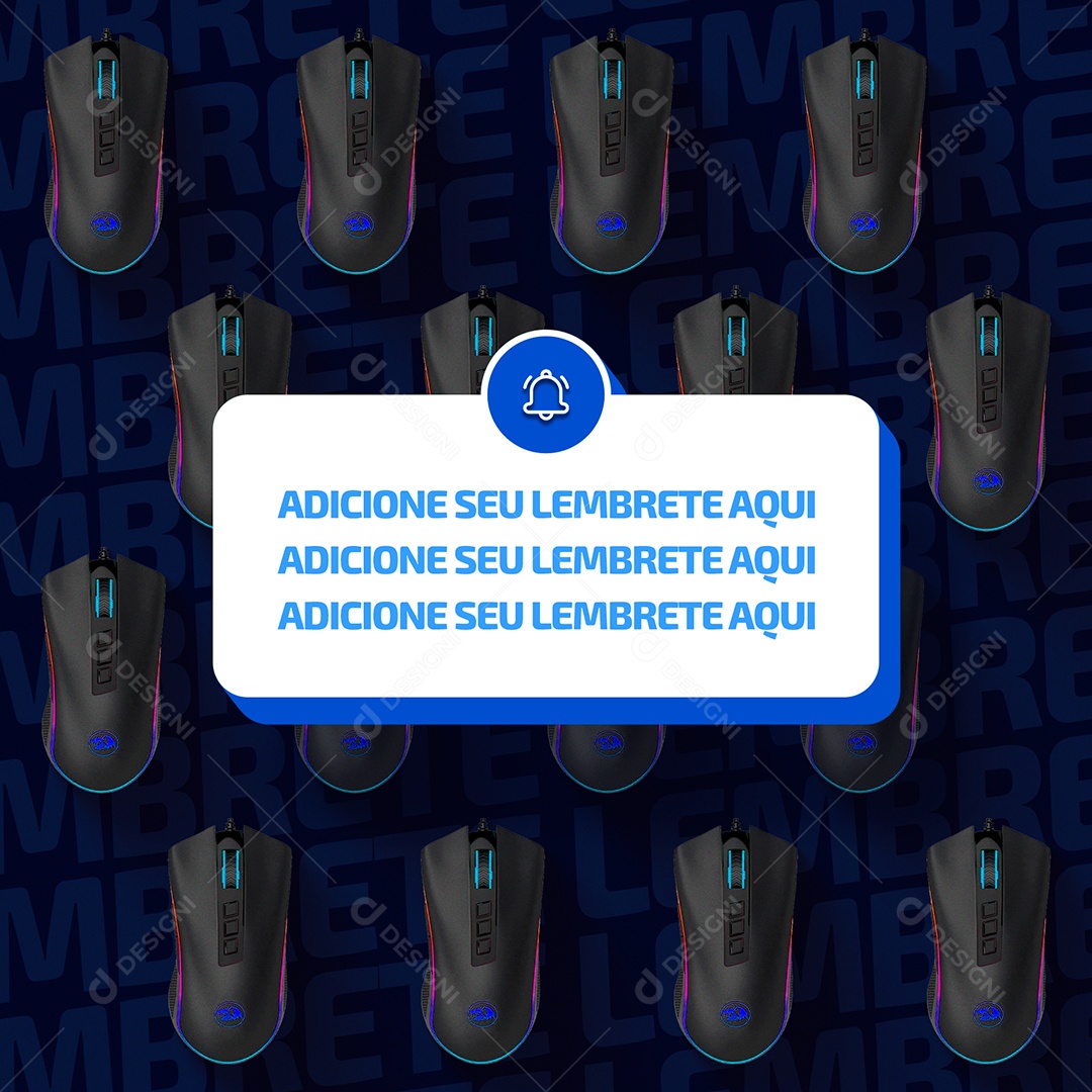 Lembrete Loja de Informática Social Media PSD Editável