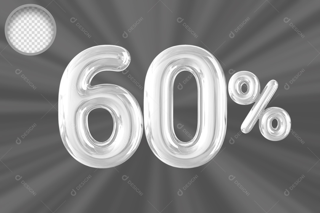 Balão de 60% Elemento 3D PSD