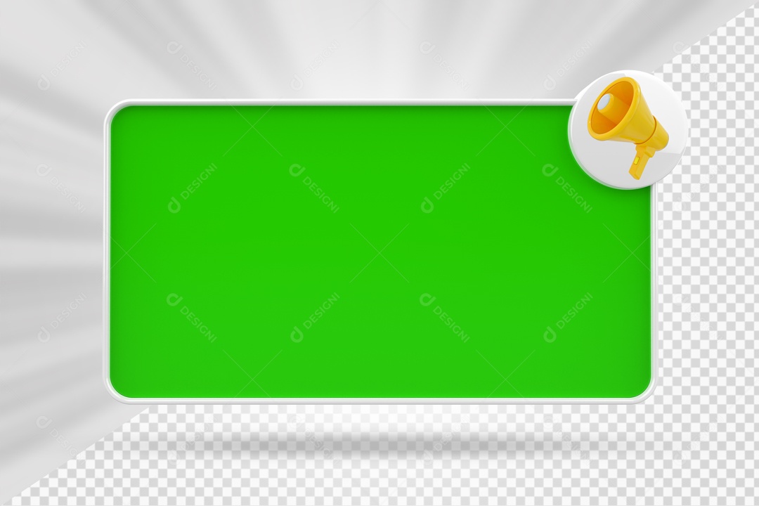 Caixa De Mensagem e Notificação Elemento 3D PSD