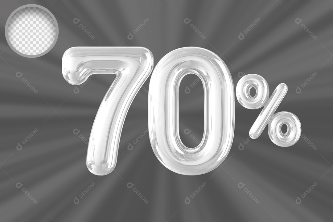 Balão de 70% Elemento 3D PSD