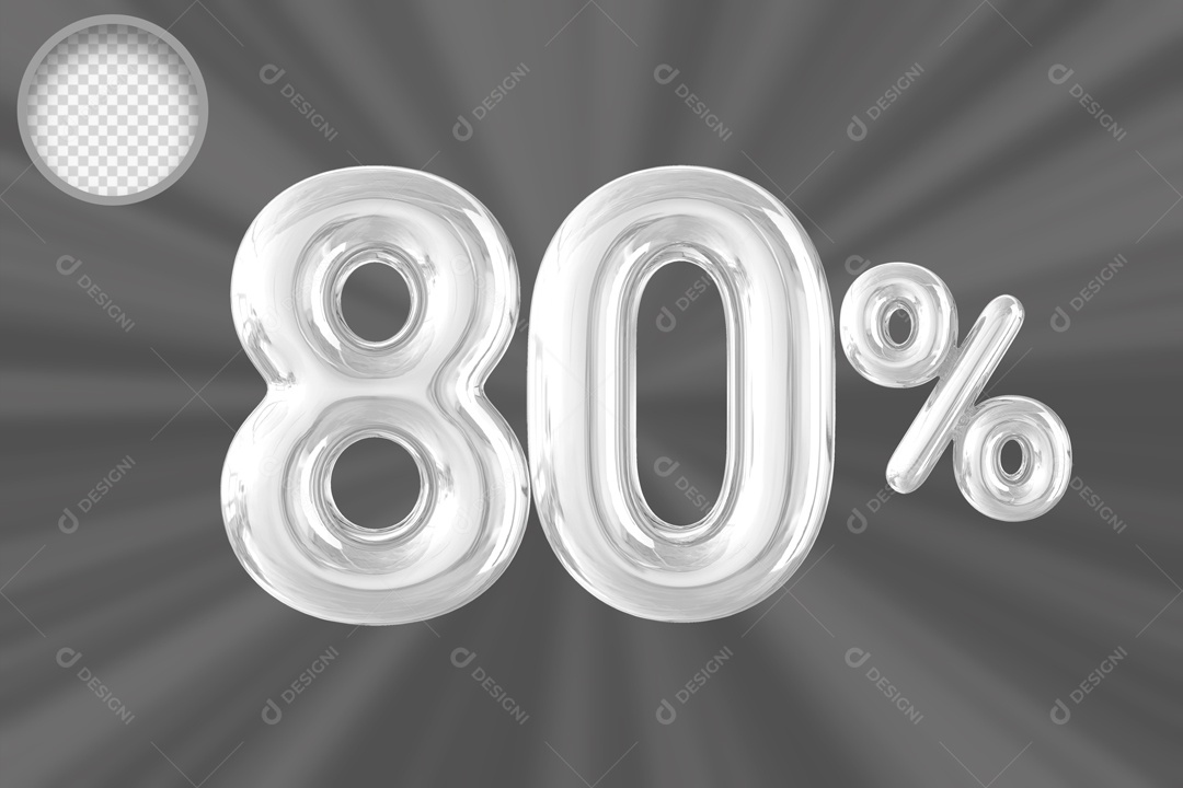 Balão de 80% Elemento 3D PSD
