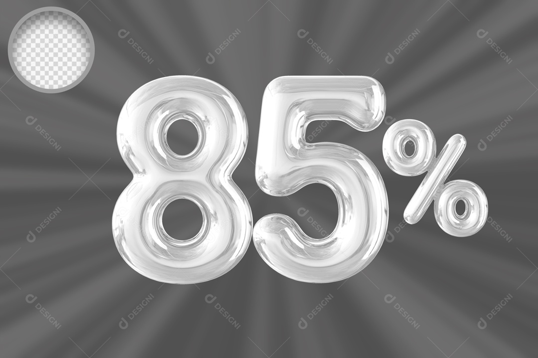 Balão de 85% Elemento 3D PSD
